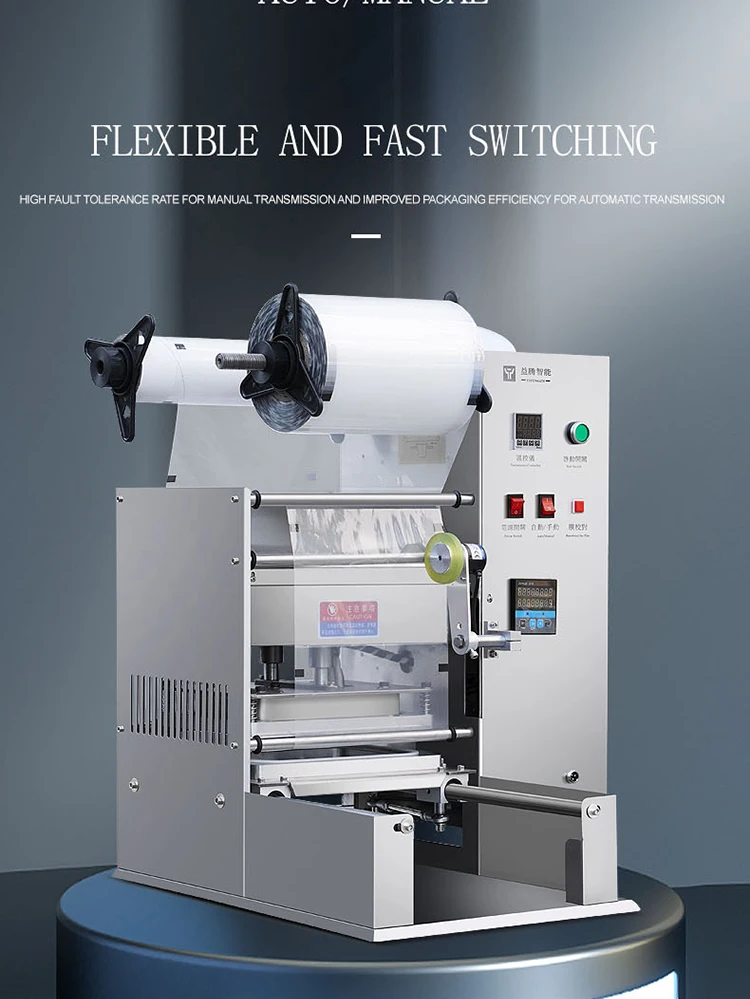 Semi Automatic Table Top Tray Sealer Packaging Machine Food Sealing
