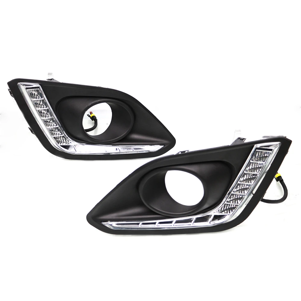 WINAUTO Waterproof Car LED for 2013 2016 Suzuki Swift 2016 LED DRL Accessories Daytime Running Light Fog Lamp fog Lamp Cover Alibaba