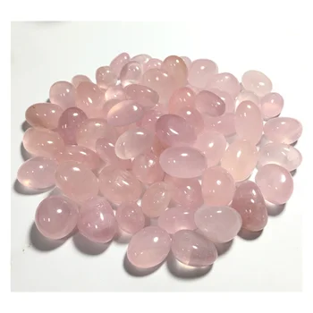 wholesale natural polished crystal palm stone tumbled rose quartz for decoration