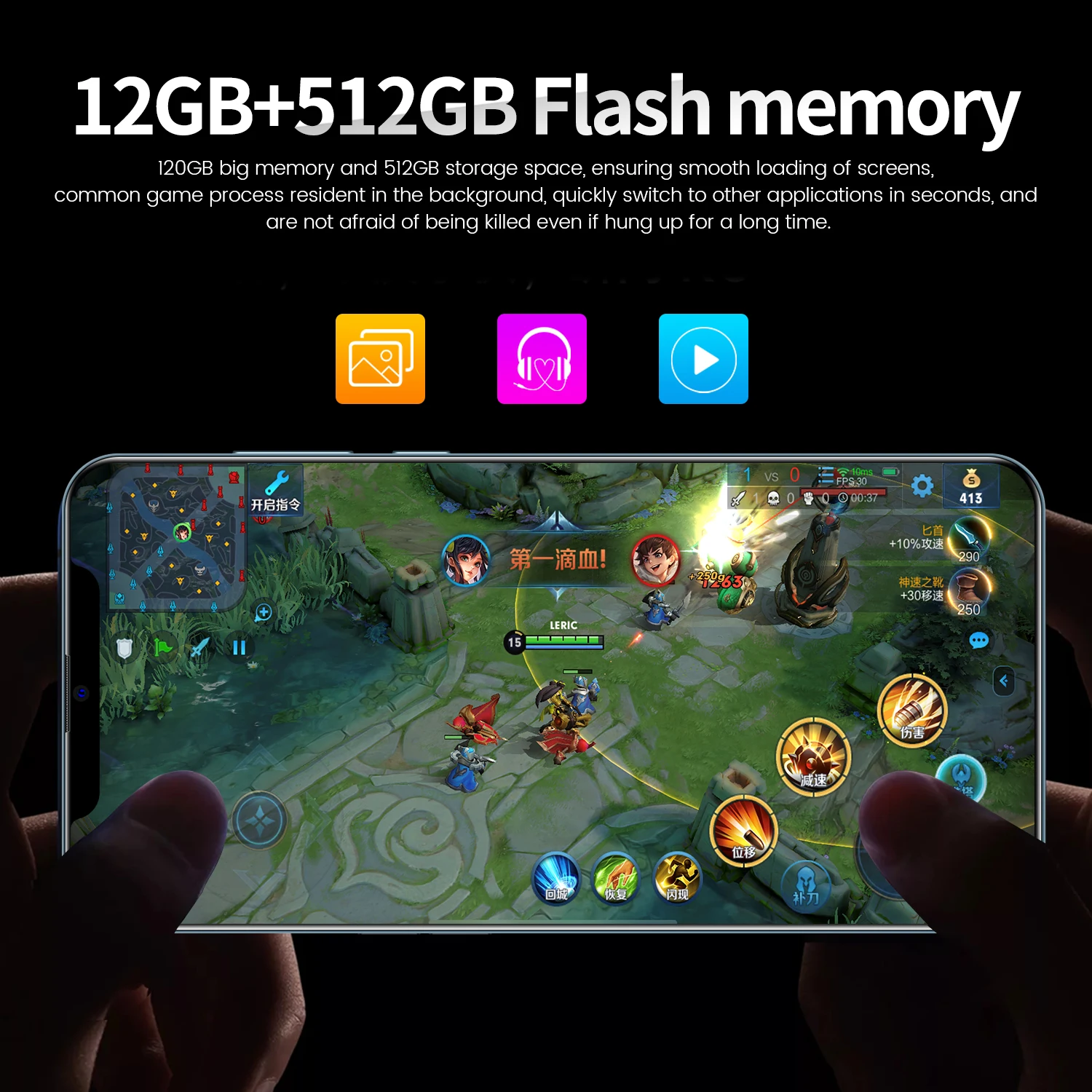 I12 Pro Max Android 3 Sim Card Smart Cell Phone