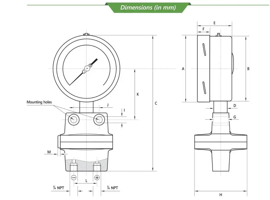 Differential Pressure Gauge For Process Industry Buy Pressure Gauge