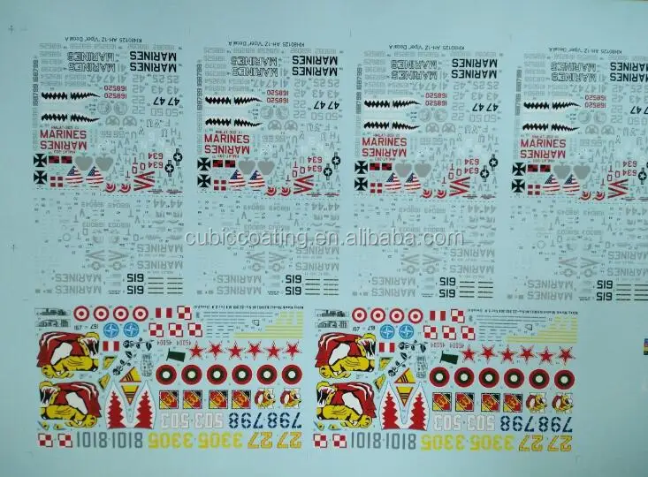 Custom Print  Water Slide Transfer Decals for Scale Model Car Kits