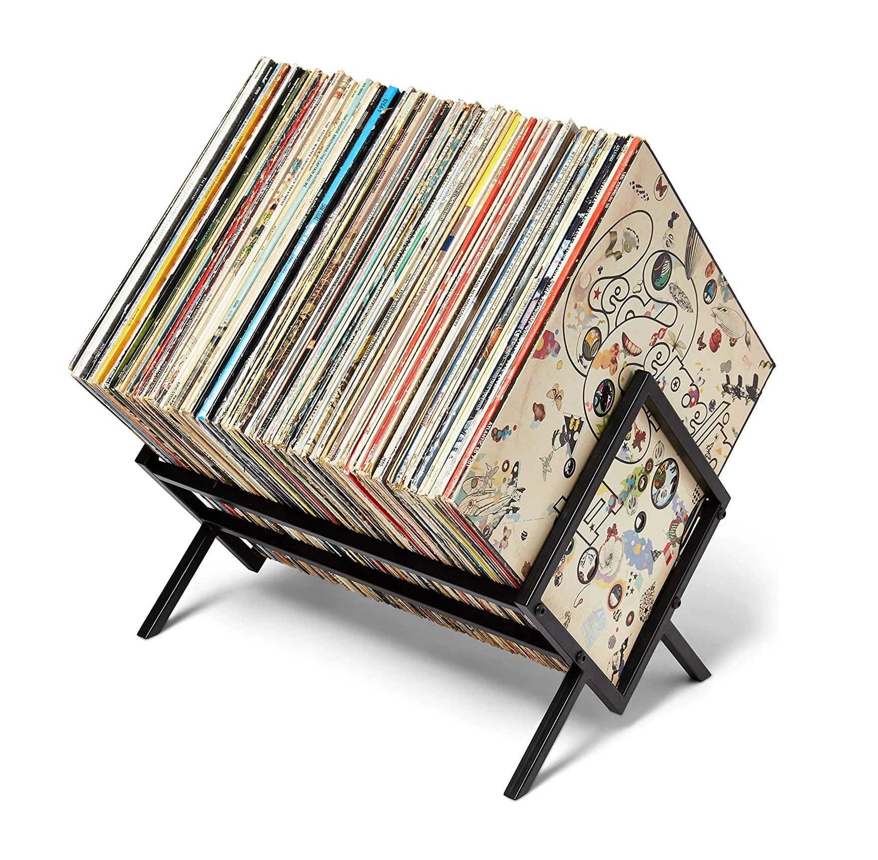 Quick Assembly Modern 2 Tier Metal Vinyl Record Storage Holder Buy