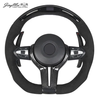 For BMW F10 Carbon Fiber Steering Wheel 5-7Series M5 M6 M8 F01 F02 F03 F12 F13 F13 F07 F90 F92 F93Leather Steering Wheel