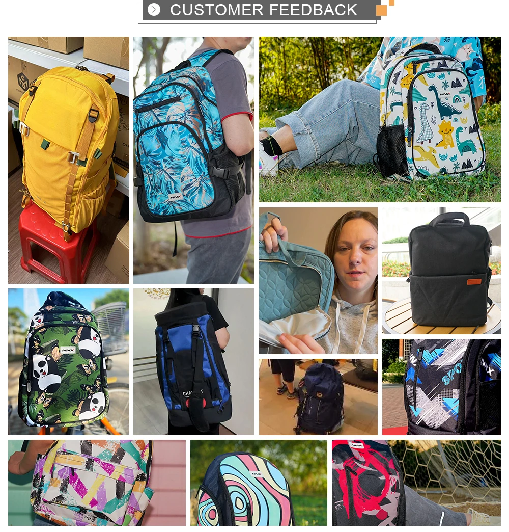 Factory Custom Printing Waterproof Casual Book Bags Backpack Student