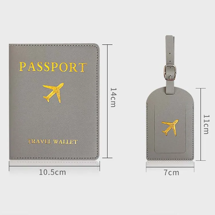 AOOSU Custodia per Passaporto, Custodia per Passaporto in Pelle, Portapassaporto con Slot Airtag, per Carte D'identità, Carte di Credito, Biglietti Aerei, Passaporti, Documenti di Viaggio (Grigio