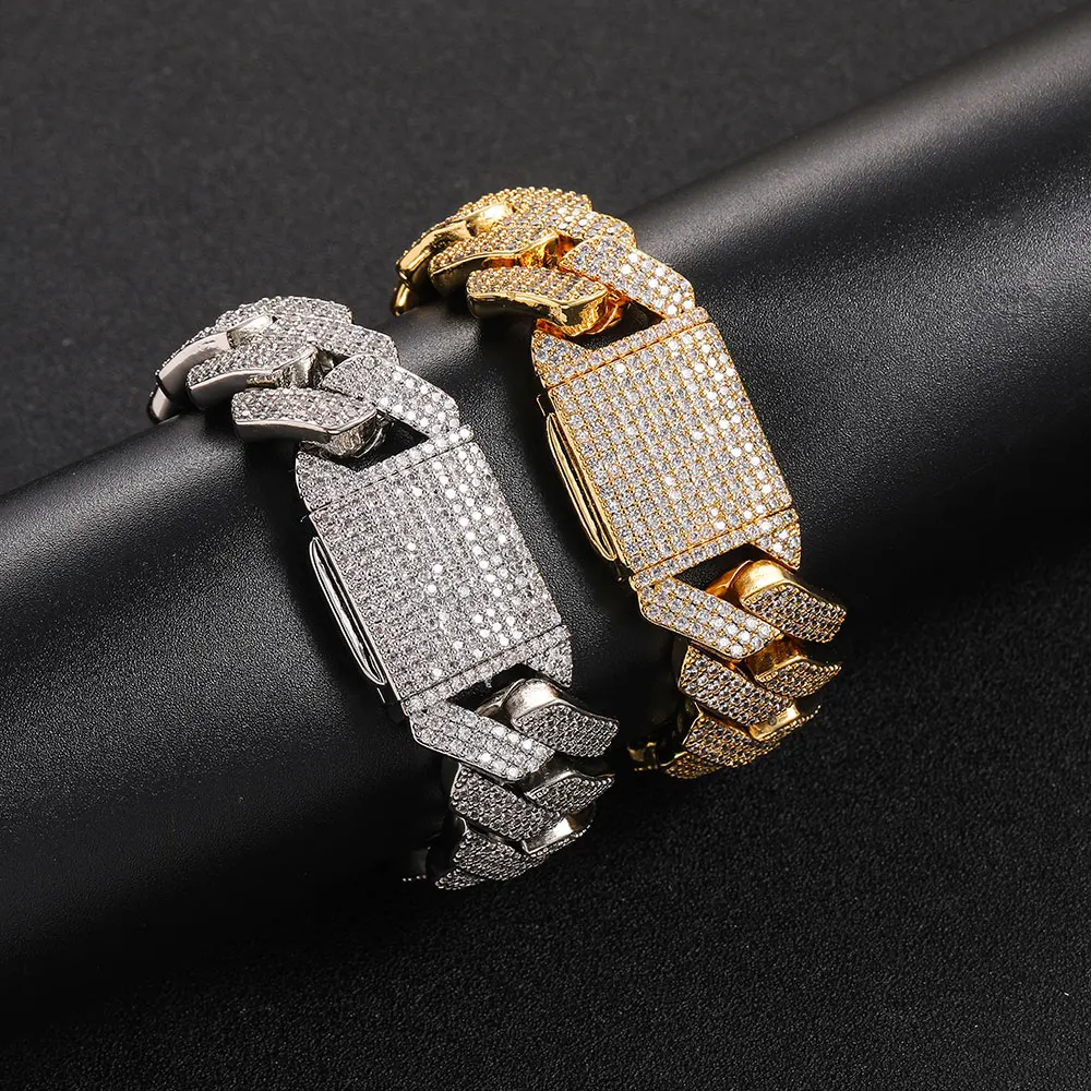 Iced Out Cuban Bracelets - High Quality Gold Plated Jewelry