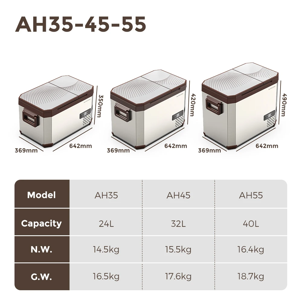Alpicool AH45 - Portable Fridge Freezer with Dual-Zone Cooling