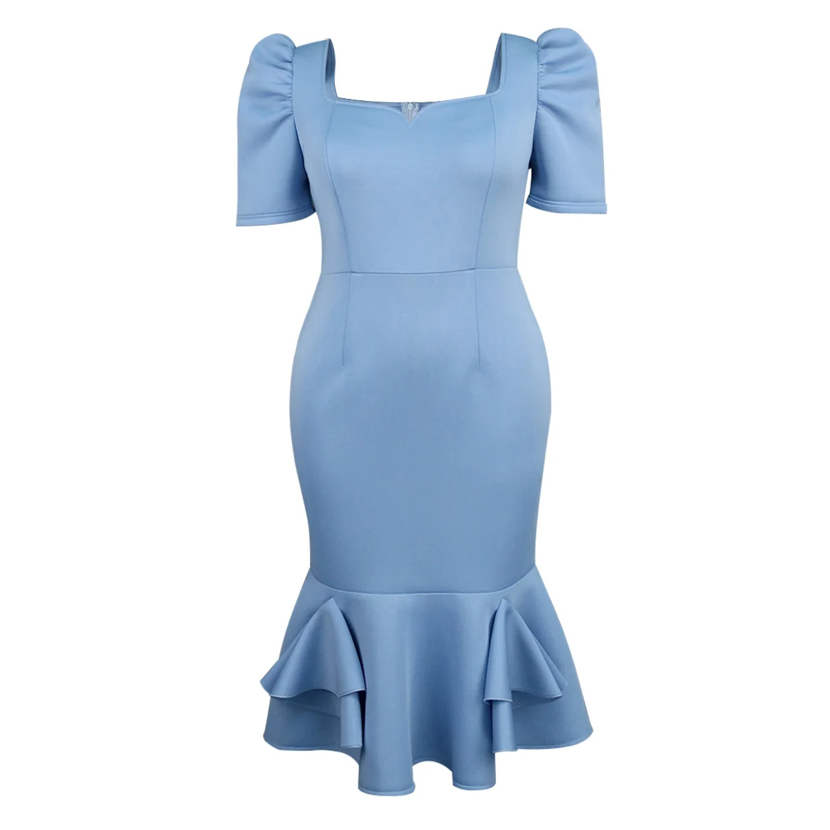 sachin and babi light blue dress Chic Sexy Backless lace mesh Fairy Casual A-line mermaid dress Vestido  Summer Beach Vacation Women Boho Sundress main image 1