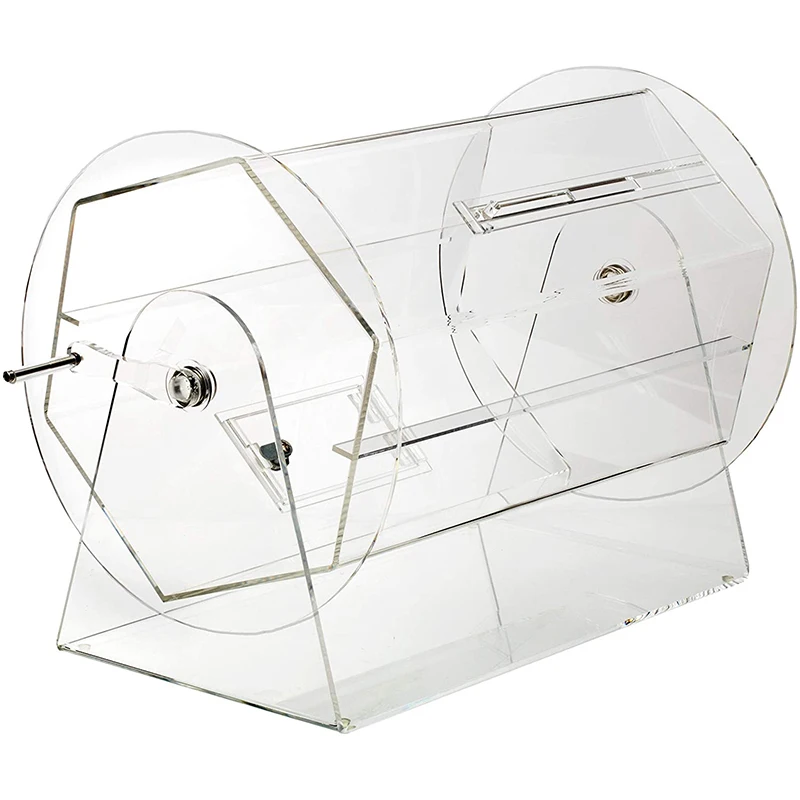 Transparent Acrylic Manual Drawing Box Celebration Raffle Box