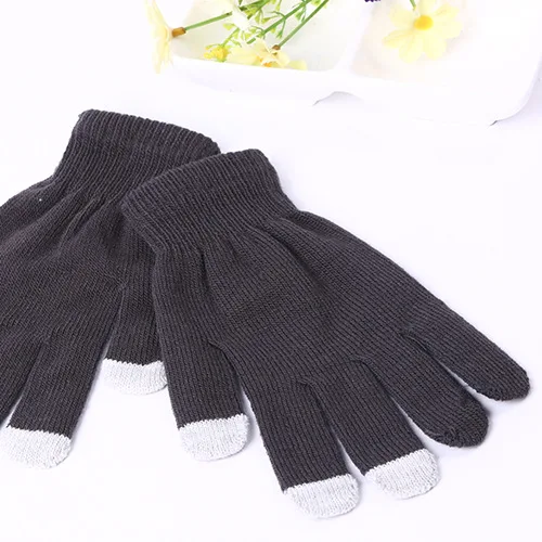Solid Magic Gloves Capacitive Mobile Phone Smartphone Texting Touchscreen Gloves Knit Hot Winter Warm Mittens