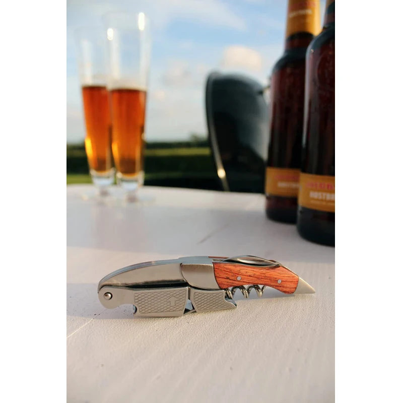 Ouvre-Bouteille De Vin Professionnel En Acier Inoxydable - Clé à Vin Sommelier Avec Coupe-Foil Et Décapsuleur (Rose)