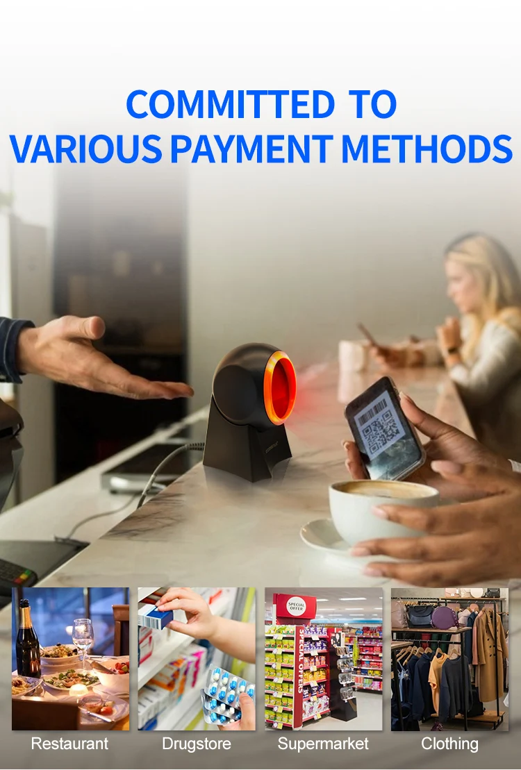 GTCODESTAR GT-8800F 2D Wired Desktop Barcode Scanner