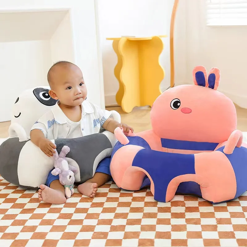 Baby Support Seat Sitting Learning Soft Stuffed Elephant Chair Plush Animal Shaped Baby Sofa