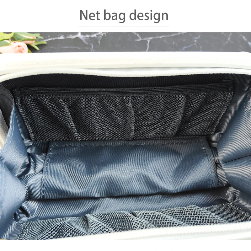 Fashion Mini Toiletry Bag Luxury Portable Makeup Suitcase Waterproof Cosmetic Bag With Shoulder Strap details