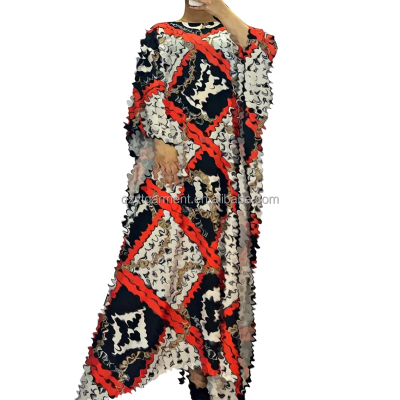 Designer Clothes Famous Brands Casual Printed Long Sleeve Maxi Dress