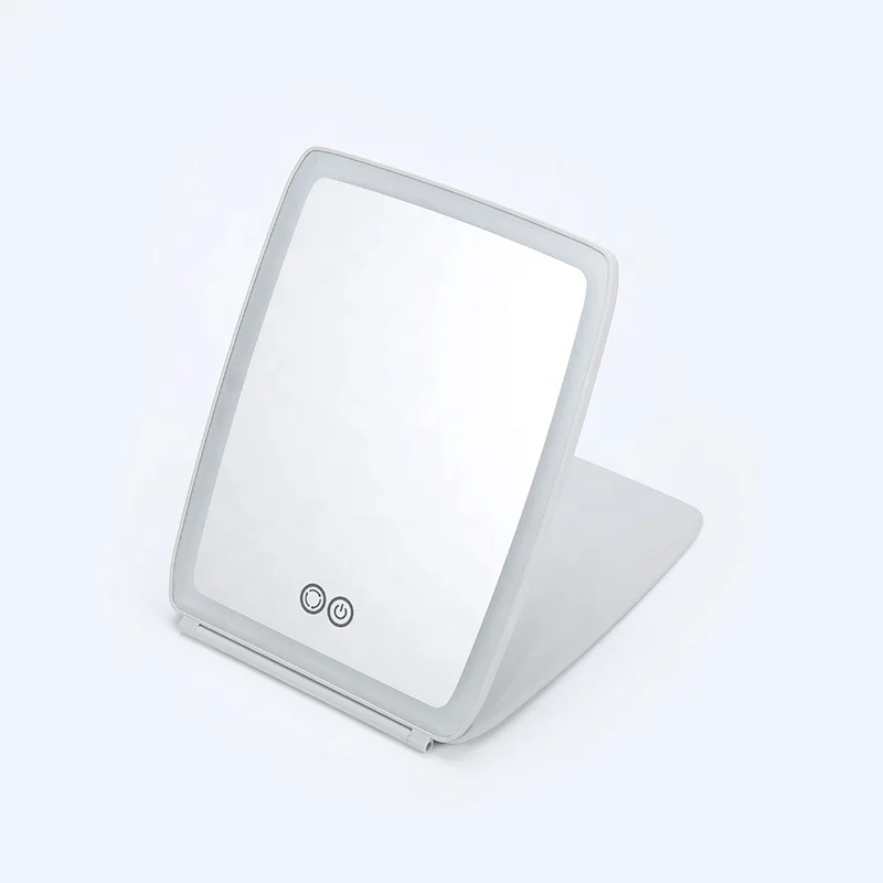 Square light vanity led makeup mirror OEM USB charging custom cosmetic mirrors