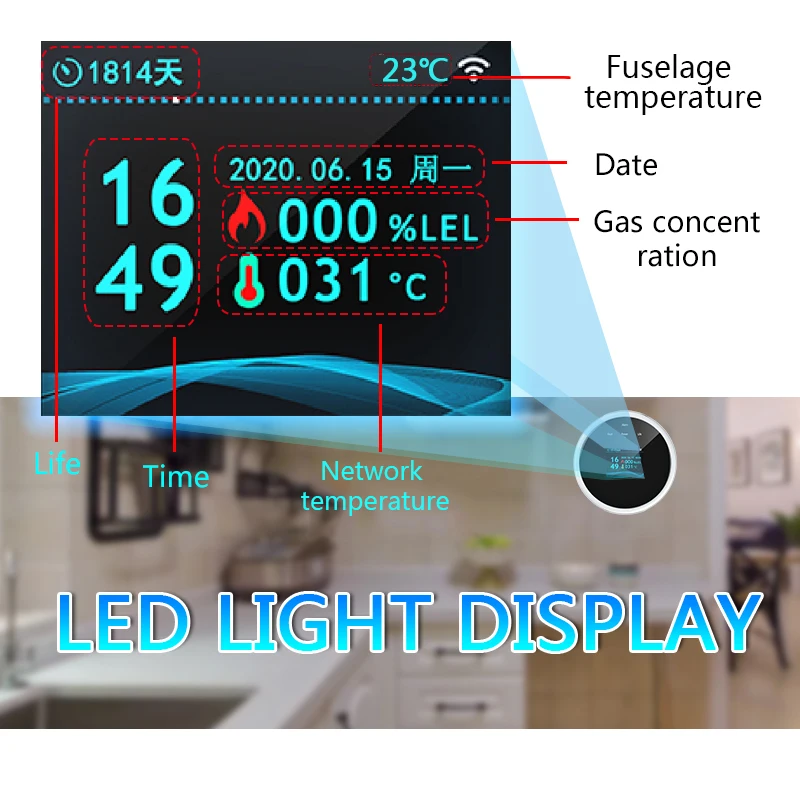 Tuya WiFi GAS LPG Leak Sensor alarm Fire Security detector APP Control Safety Smart Home Leakage Sensor Support Smart Life App