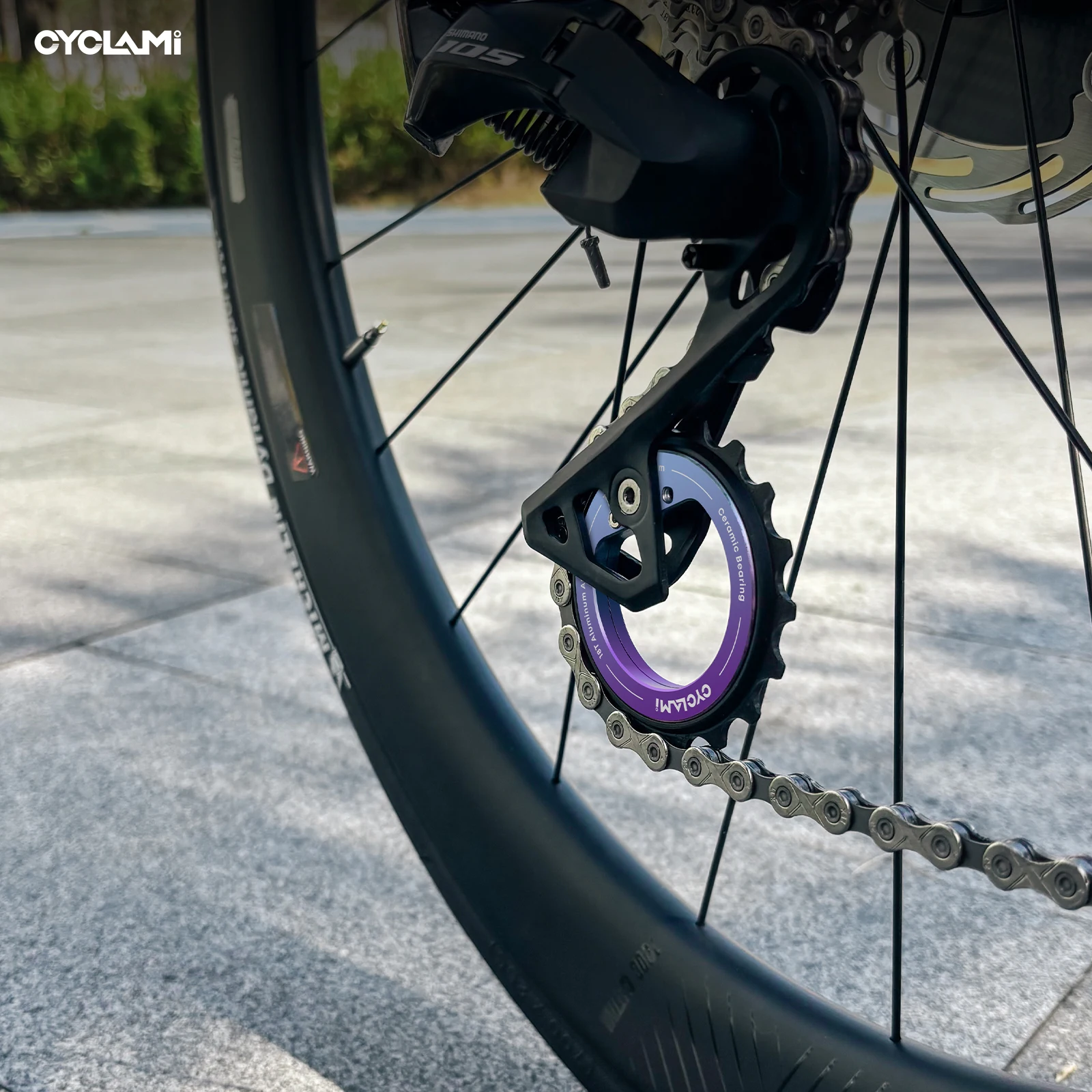 CYCLAMI ユニバーサル18T偏心大型ガイドプーリー フルセラミック 