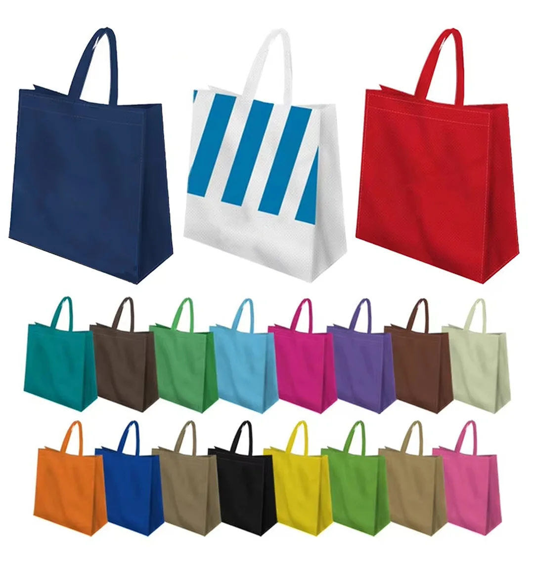 Factory Supply Low MOQ Reusable Shopping Bag With Logos Custom Non Woven Tote Bags