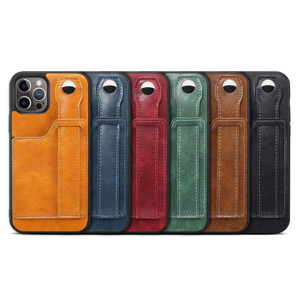 Wrist Strap Bracket Case For Iphone 15 14 13 12 11 7 Xr Xs Max Pro Plus Simple Business Card Holder Luxury Phone Sjk470 Laudtec manufacture