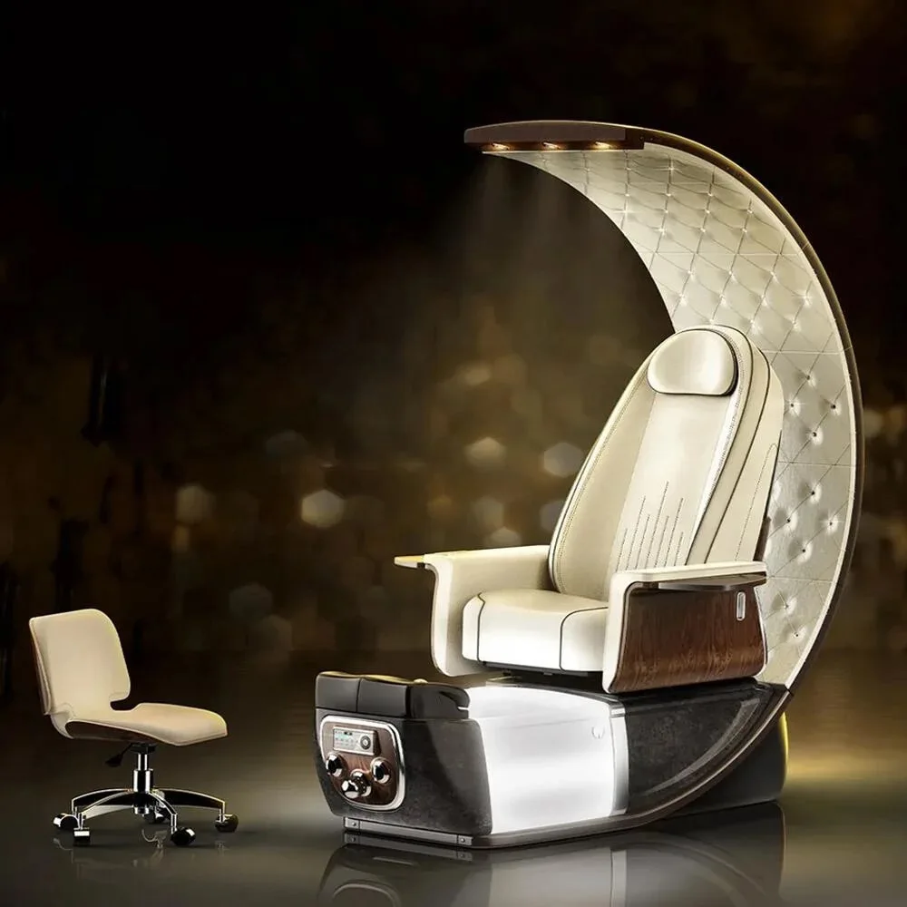 Modern Human Touch Manicure Station Reclining Hydraulic No Plumbless Electric Massage Pedicure Chair