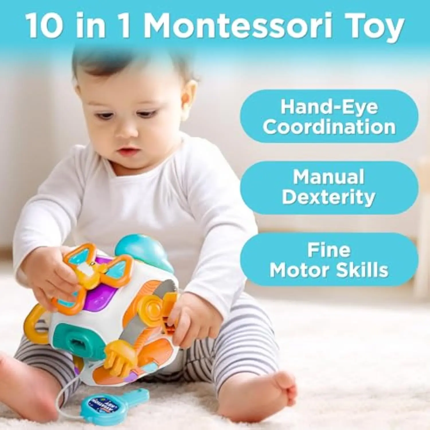EPT Sensory Kids Funny Baby Gift Interesting Polyhedron Activity Cube Toys Busy Cube