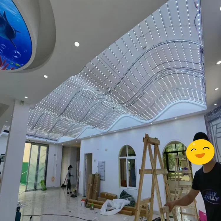 width up to 59 m uv printed pvc stretch ceiling film-21