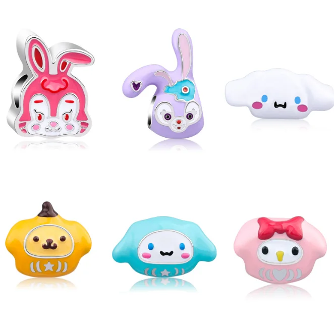 Mixed Hello Kitty Charms Accessories Designer Anime Enamel Cute Fashion Charms for Bracelets