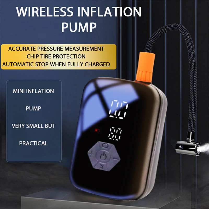 PCMOS Tyre Air Pressure Pump Car Portable Mini Car Air Pump Automatic Led Digital Tyre Air Compressor Wireless Tire Inflator - view 5