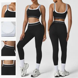 Women's Sports Wear 2PCS Gym Fitness Yoga Sets Fitness Clothing Outfit Outdoor Running Gym Fitness Set