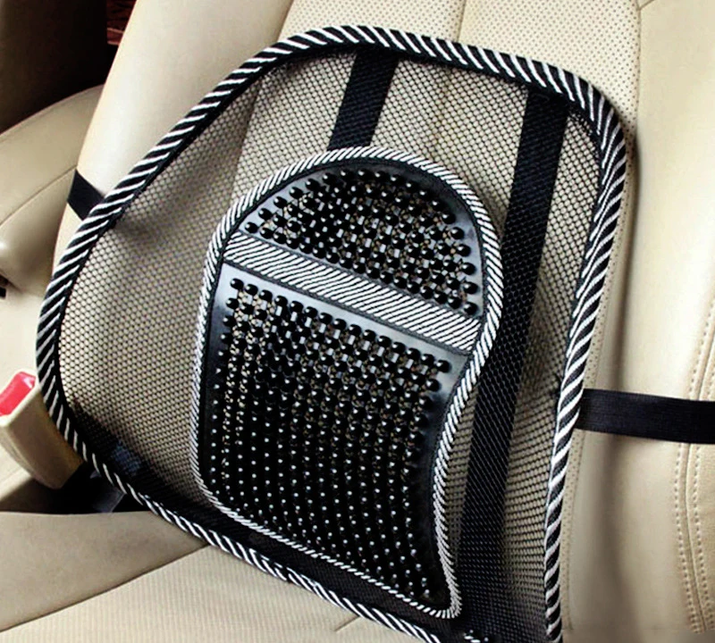 Car Seat Office Chair Massage Back Lumbar Support Mesh Ventilate Cushion  Pad Black Mesh Back Lumbar Cushion for Car Driver