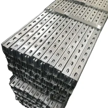 41*62 galvanize zinc magnesium aluminum alloy unistrut  channel steel for photovoltaic solar construction