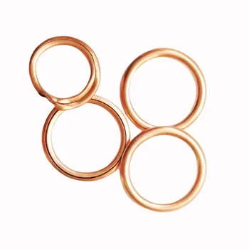 100-Pack Copper Sealing Rings – 8x12x1 Mm (M8) – Heat-Resistant, Made In Italy