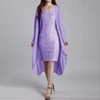 Abito da sposa viola taglie forti in due pezzi