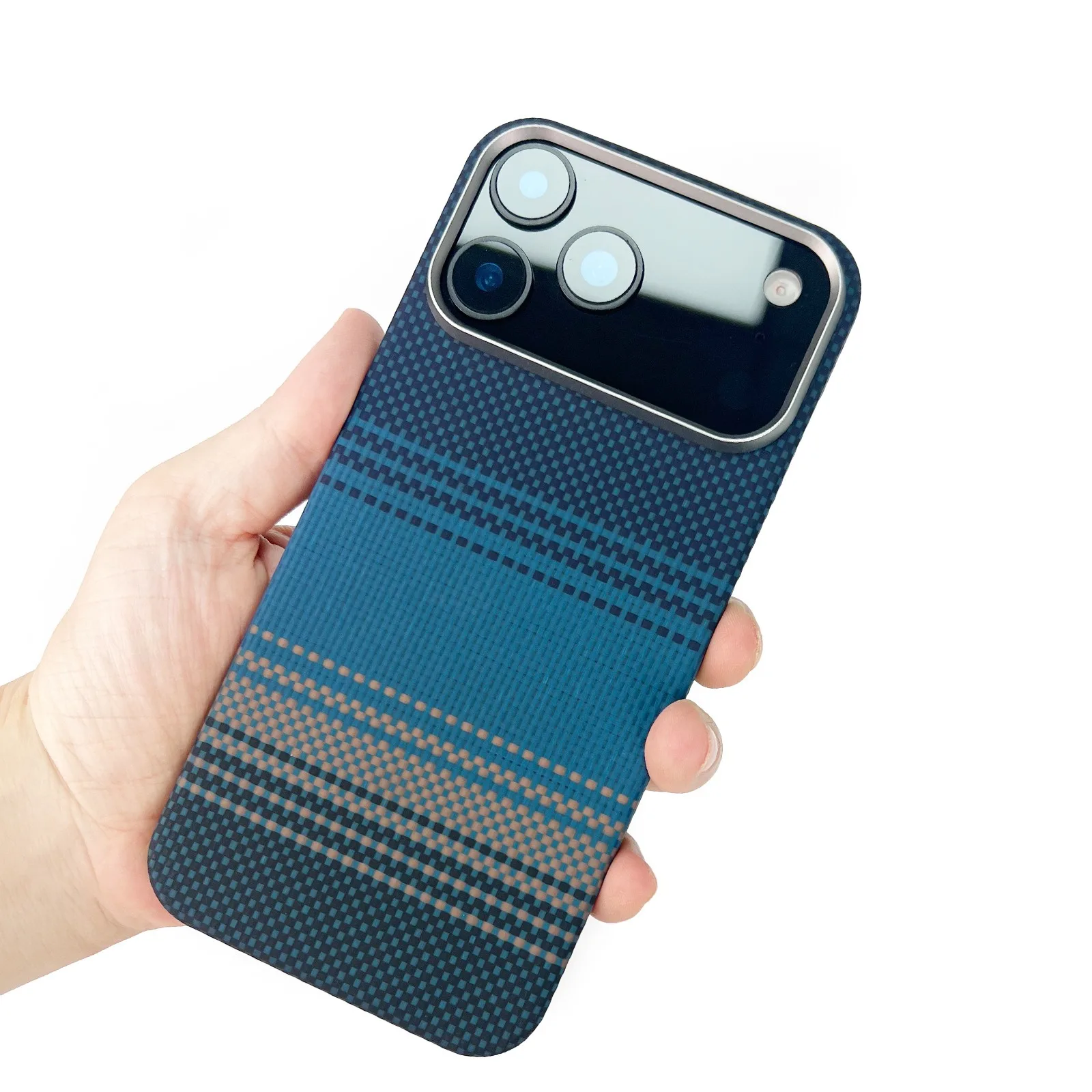 product laudtec carbon fiber phone cases for iphone 17 air 16 15 pro max magnetic charging simple back cover customized logo sjk1091-2