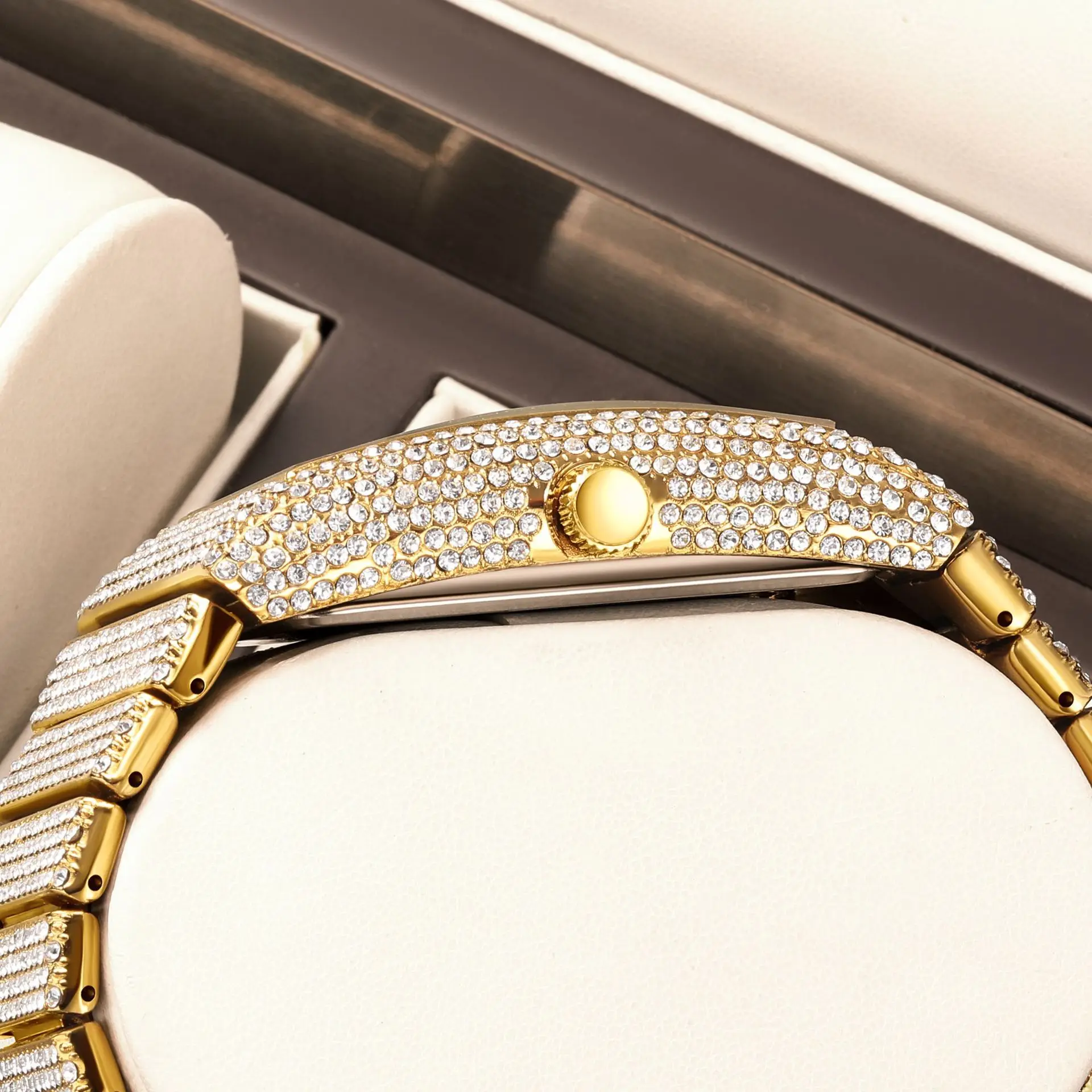 Rectangular Diamond Quartz Women's Watch OM-223440