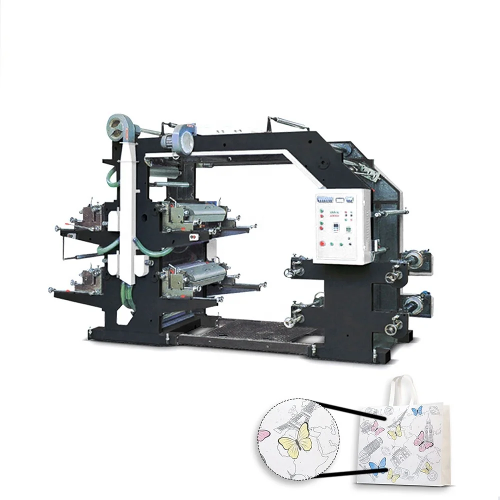 2022 Best Price Automatic Non Woven 4 Color Flexo Flexographic Printers Flexo Printing Machine