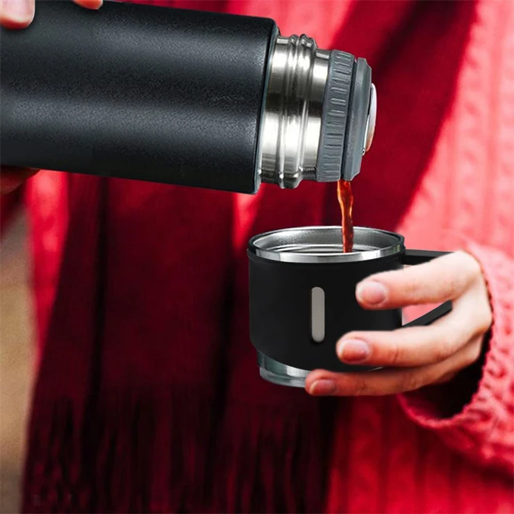 Stainless Steel Travel Mug Men Vacuum Cup Set Business