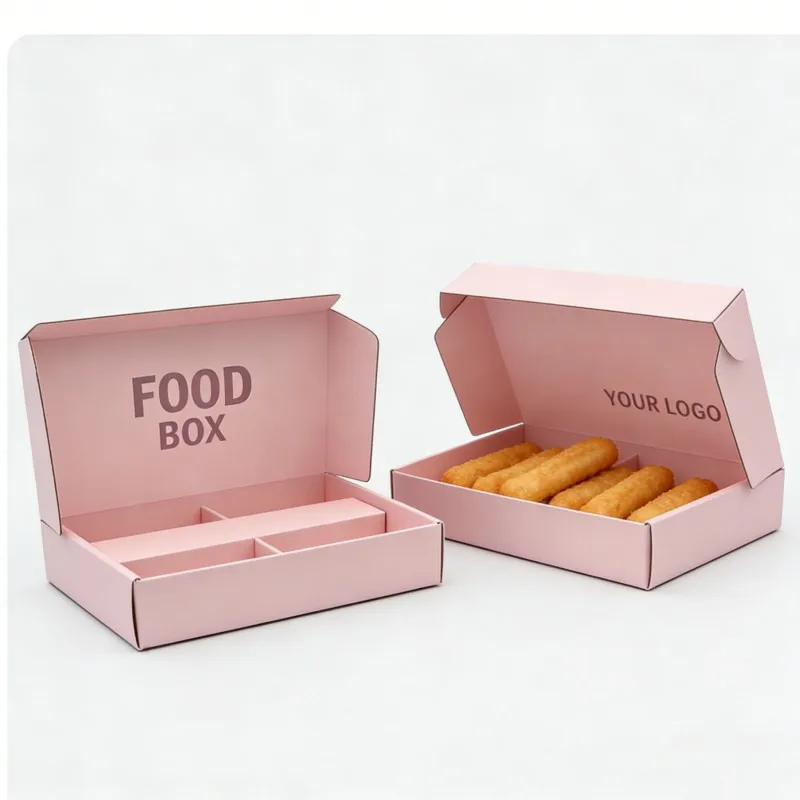 Custom Size Food Grade Fried Food Packaging Box Biodegradable Matte Bakery Desserts Takeaway Box Soy Ink Pastry Food Paper Box