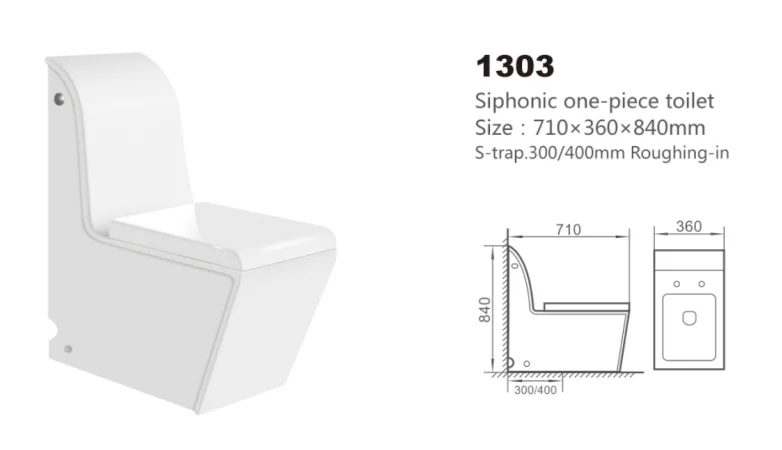Factory Hot Sell Bathroom Siphonic Toilets One Piece Wc S-Trap Toilet Bowl