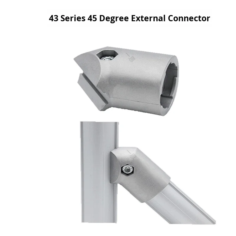 43mm Series 45 Degree External Connector 4000 Series Line Rod Aluminum Alloy Lean Pipe Connector Accessories Material Car