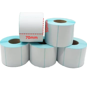 70x50mm Premium Thermal Paper Roll  Shipping Label  Thermal Label Roll for Food Custom Sticker