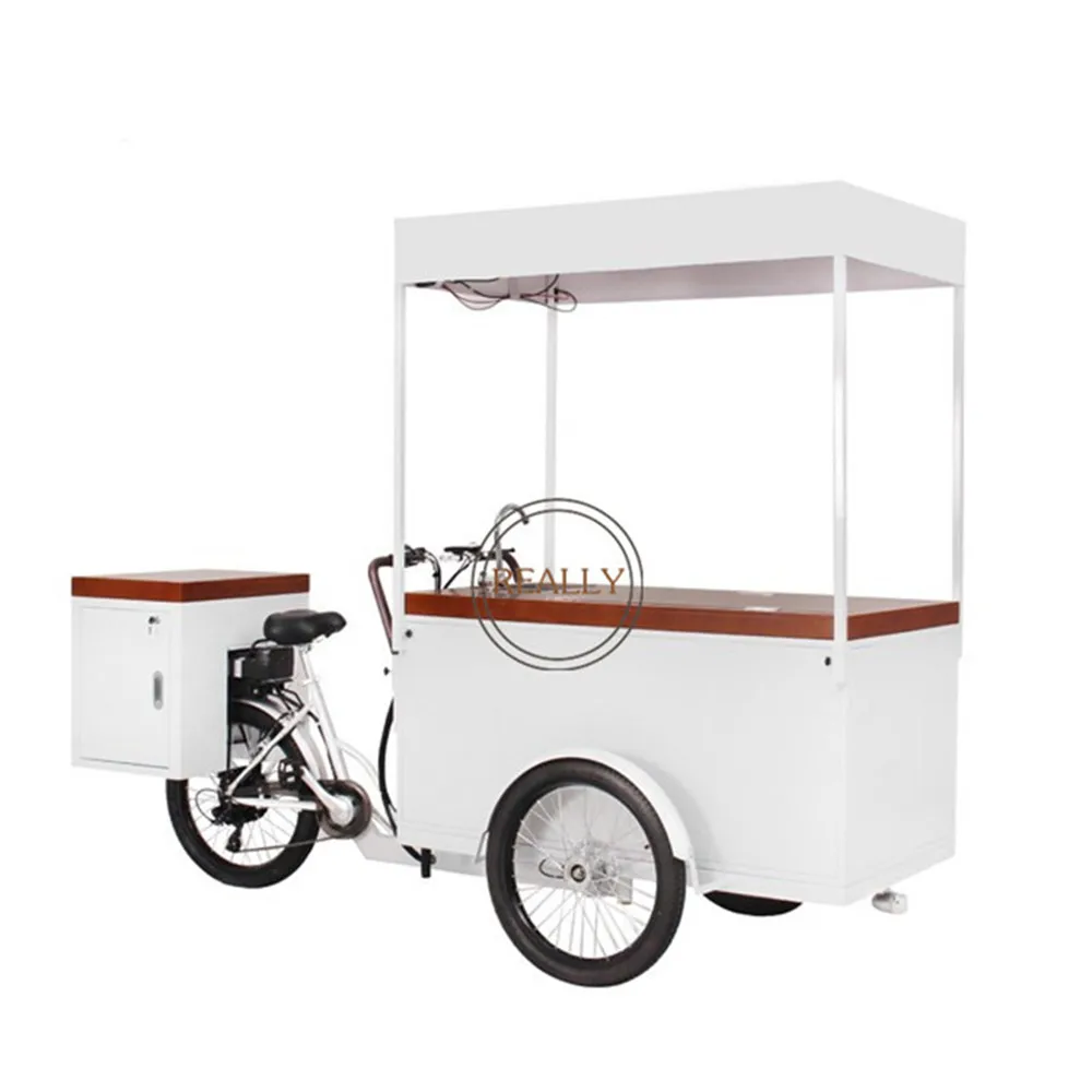 Oem Electric Ice Cream Tricycle Outdoor Mobile Vending Cart Solar 3