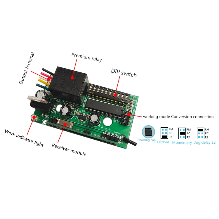 Remote Control Dip Switch Auto Gate Remote Control Transmitter and Receiver 330Mhz 315Mhz 433Mhz
