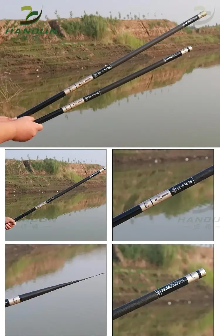 Wholesale the Best Quality 8M 9M10m 11m 12m 13m Telescopic Carbon Fiber  Fishing Rod