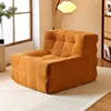 Orange-one-piece high density sponge-corduroy fabric