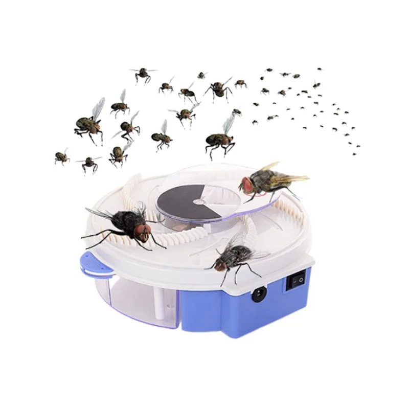 High Quality Electric Fruit Fly Trap Summer Revolving Automatic Flycatcher with EU Plug Fly Trap