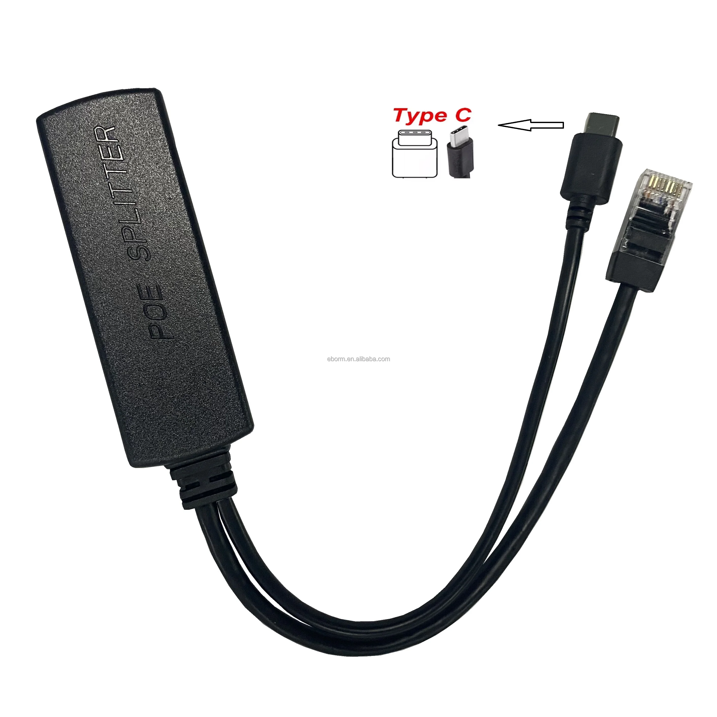 Оптовая продажа с Фабрики Напрямую разделитель Poe USB-C 5V 2A активный PoE кабель USB Type-C-адаптер IEEE802.3af