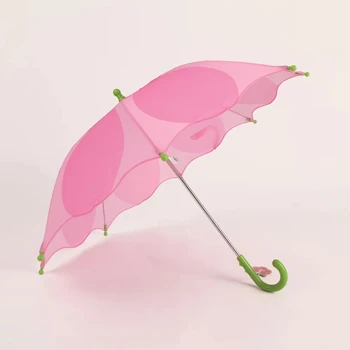 J-shaped Handle Automatic Umbrella Three Second Open Children Umbrella Flower umbrella